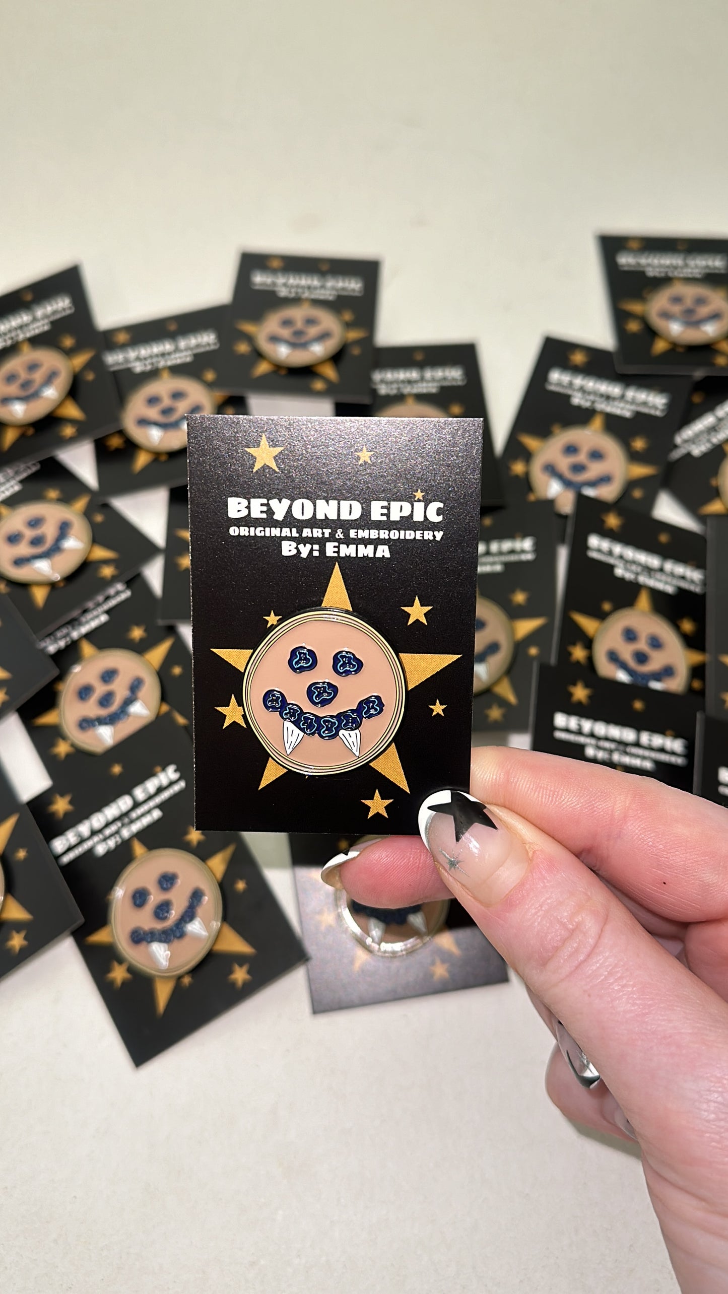 Vampire Pancake Enamel Pin