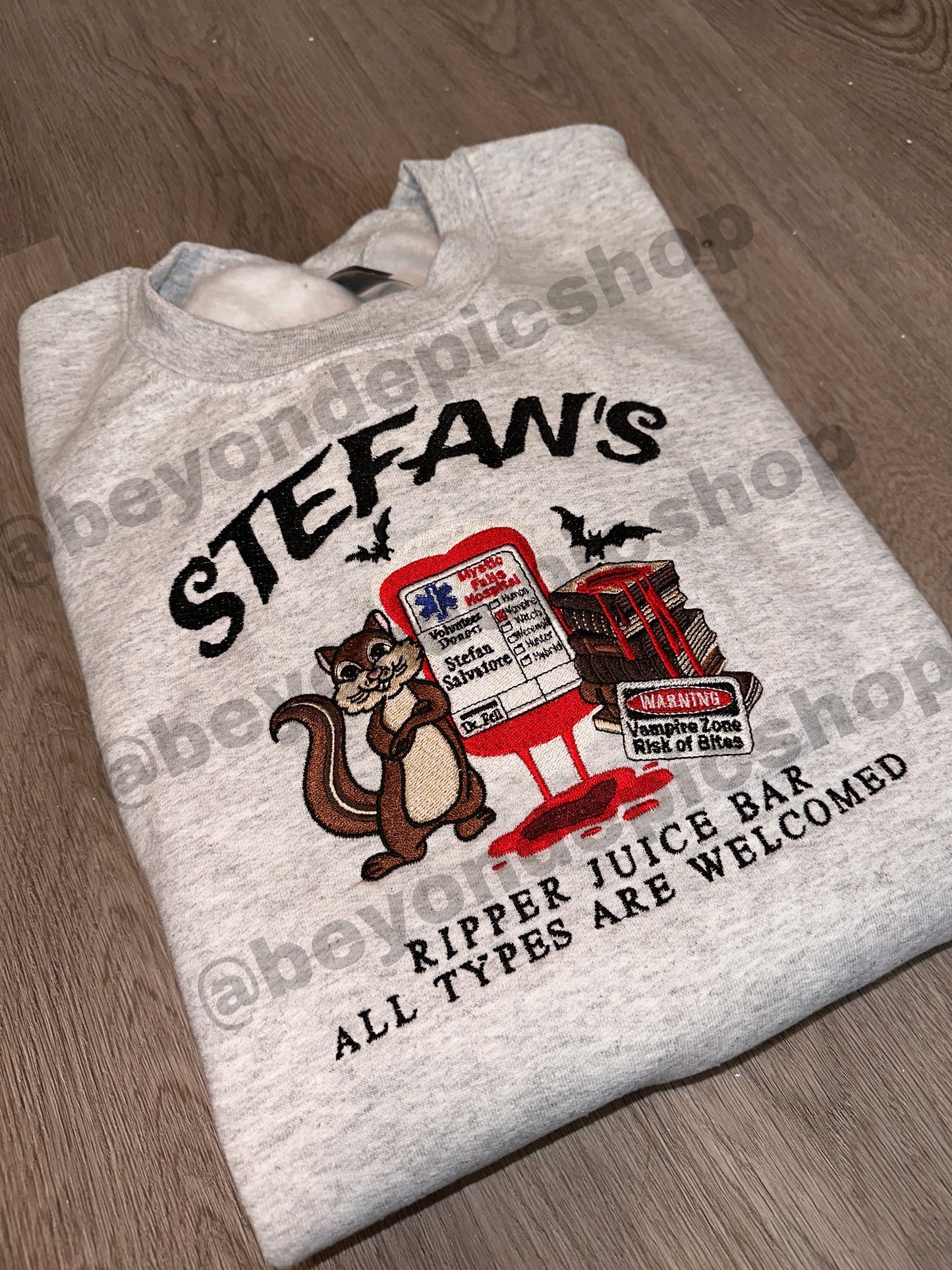 Stefan’s Ripper Juice Bar Embroidered Sweatshirt