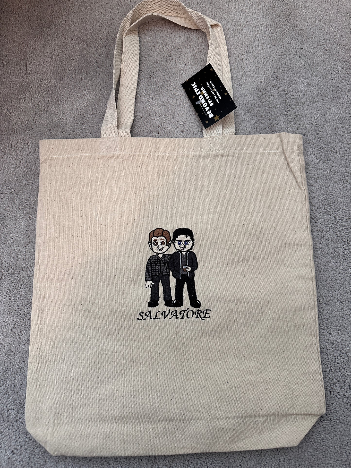 Salvatore Cartoon Tote Bag