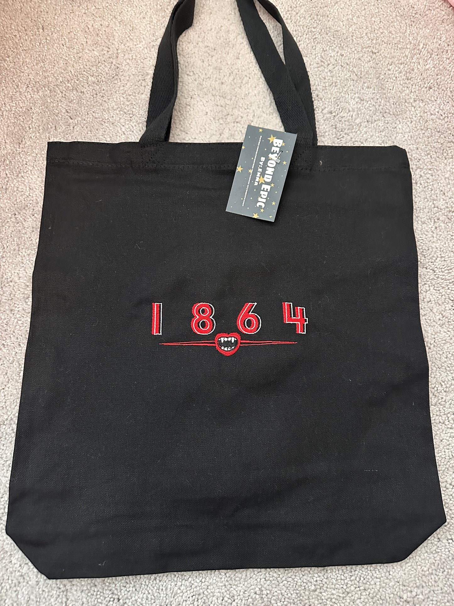 1864 Black Tote Bag